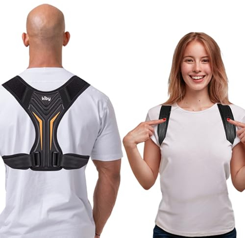 Kiby® Correttore Posturale Ortopedico Uomo Donna, [Dispositivo Medico] Cuscinetti in Omaggio (L)