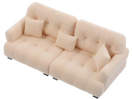 Kisangel Kleiner Sofa Puppenhaussofa Plüsch Puppenmöbel Wohnzimmermodell Miniatur Sitzmöbel Für Puppenhaus Kinder Und Sammler