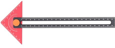 Aluminium T - Lineal 50cm Mit Maßschablone Und Imperialer Metrischer Skala - Hochpräziser T - Anschlag - Anreißlineal Für Holzarbeiten, Mit Locking Mechanismus Und Verschleißfest