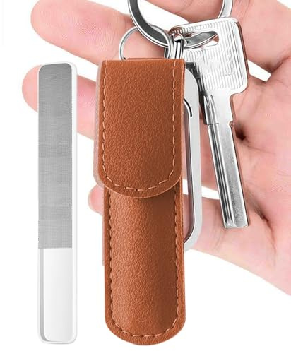 FVPKYUR Petit Lime à Ongles en Verre | Polisseur pour ongles poli | Ergonomique pour Femmes, Hommes, Salon, Maison, Voyage, Pédicure, Spa