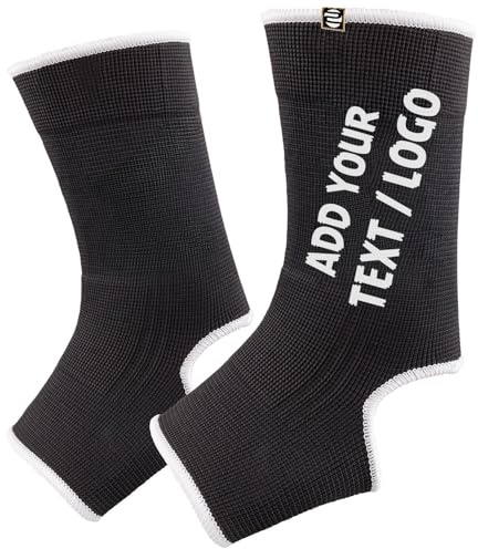 O2TEE Custom Made Your Own Ankle Support Guards for Muay Thai, MMA & Kickboxing, for Adults, Kids, and Youth