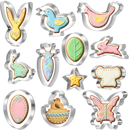 Ostern Ausstechformen Ausstecher Ostern 12 StuckHasen Ausstecher Osteraustecher Oster Ausstechformen gro Eine Speziell fur die Herstellung von Keksen Entvickelte Form