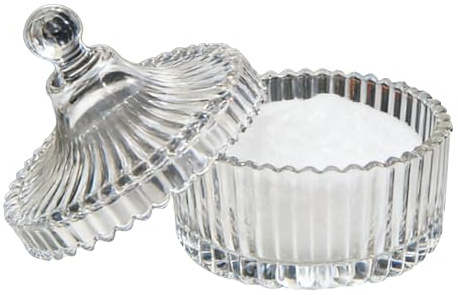 Kroppspulverbehållare 800ml Glaskärl För Sminkverktyg Och Kosmetik | Pulverskål med Lock för Dusting Powder och Talk För Ansikts- Och Kroppsvård I Badrummet Eller På Toalettbordet