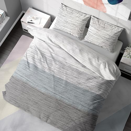 DILIOS Bettwäsche 200x200 Baumwolle, 3-teilig mit Reißverschluss, Premium | 1 Bettbezug 200x200 + 2 Kissenbezüge 80x80, Baumwolle, Renforcé, OEKO-TEX, atmungsaktiv