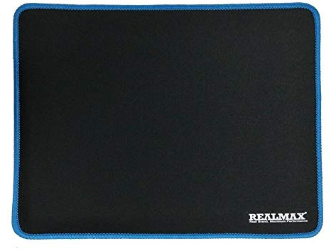 REALMAX® Tappetino per mouse (270 x 220 x 3 mm), per mouse ottici laser, computer, laptop, desktop, casa e ufficio, spesso, impermeabile, con base in gomma antiscivolo, bordi in panno morbido (270 x