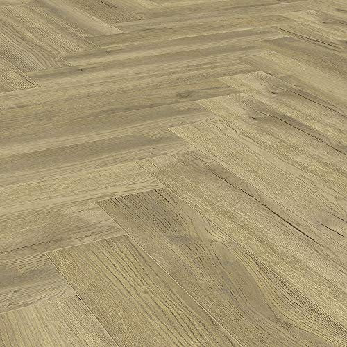 Pavimento Laminato Lisca di Pesce a Incastro, Antiscivolo, AC4/8mm, Rovere Rustico Scatola 1,238m²