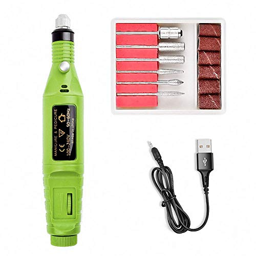 Taladro de uñas eléctrico Kit de lima de uñas profesional Herramientas de uñas Cuidado de los dedos del pie Lima de pulido de uñas eléctrica Juego de máquina de manicura y pedicura