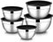 Rührschüssel 5er Set, HaWare Edelstahl Salatschüssel Schüssel Set mit Luftdichtem Deckel - 4.5L/ 2.7L/ 1.5L/ 1.2L/ 0.7L, Ideal zum Kochen/Backen/Aufbewahrung, Stapelbar & Spülmaschinenfest - Schwarz