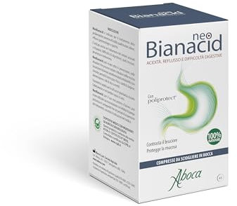 Aboca NeoBianacid 45 Compresse Gusto Menta - Acidità, Reflusso e Difficoltà Digestive