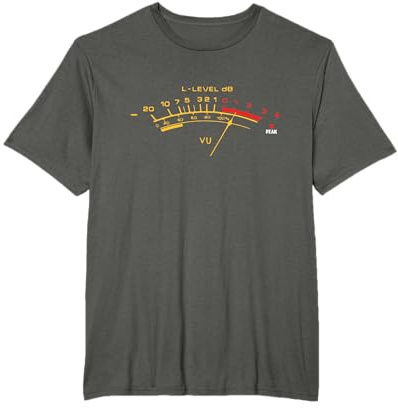 Volume VU Meter Vintage Audio Engineer Recording Fan T-Shirt