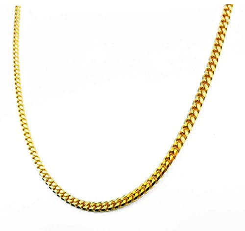 Original italienische Panzer 18kt Doublé 7mm Länge 65cm, Halskette Herren-Kette Goldkette Damen Geschenk Schmuck ab Fabrik Tendenze-Italy