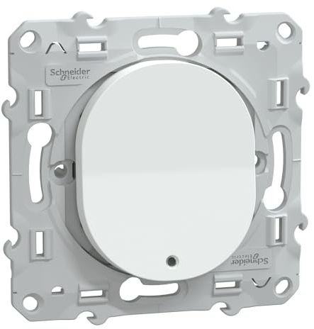 Schneider Electric - Ovalis - interrupteur va et vient - 10AX - lumineux ou témoin - Blanc - S320263
