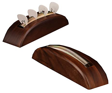 WANLIAN Gitarren-Plektrumhalter, Plektrumhalter, Holz-Gitarren-Plektrenhalter, Gitarrenplektren-Sammlung und Display, geeignet für alle Arten von Gitarrenplektren