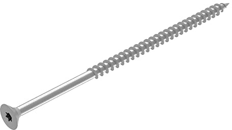 SECCARO Tornillo para placas de aglomerado 6 x 130 mm, acero inoxidable V2A VA A2, tornillo para madera con rosca parcial, TX/hexágono interior, 50 unidades