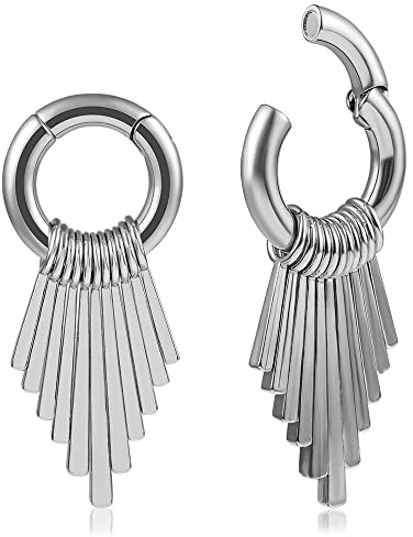 Öronvikter Hangers Flesh Tunnel Plug Spray Hoop sektor dödskalle rostfritt stål för sträckt expander öronpiercing 4 mm 6 mm 8 mm 16 mm, Metall