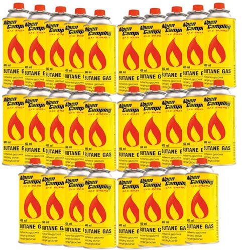 REXXER | Gaskartuschen | Propan-Butan | Fassungsvermögen: 227 g / 400 ml | Aufschraubbar | Für Brenner | Für Lötlampen | Für Campingkocher | Gas Stop Ventil | Sicherheit | 28 Stück