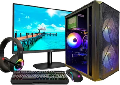 PC Gaming Completo • TrendingPC • Ryzen 7 5700G 8X 3,80Ghz • 32Gb RAM DDR4 RGB • AMD Radeon 8 Graphics • 1tb m.2 • WiFi 6 & Bluetooth • Monitor 24 100hz •Windows 11 • Teclado Auriculares y ratón