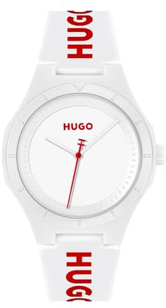 HUGO Reloj Analógico de Cuarzo para Hombre Colección #Lit FOR Him con Correa de Silicona con Correa de Silicona - 1530345