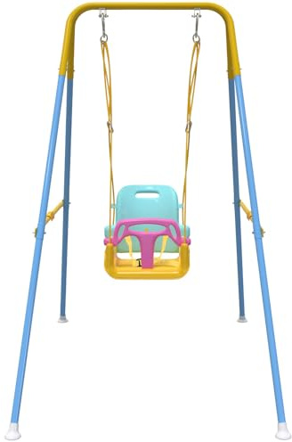 Multifunctional Toddler Swing, Foldable Baby Swing Outdoor & Indoor Use, Easily Installable and Storable