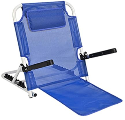 FytStycale Boden Strandstuhl, Bett Rückenlehnenstütze, Verstellbarer Winkel, Klappstuhl, Sitzlehne, Strandstuhl, Lesebett Ruhekissen, Dunkelblau