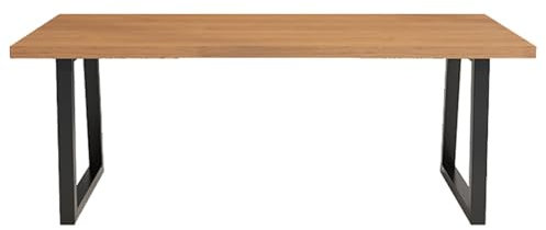 LYXWGRZD Bürotisch aus Holz, Seminartisch for kleine Unternehmen, Konferenztisch for 6 Personen, Schulungstisch mit starken Metallbeinen(80cm/31.4in)