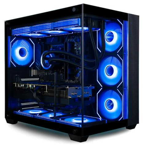 Panorama XL RTX 5070 Gaming PC - Intel 24-Core Ultra 9 285K Processor, 32GB DDR5 RAM, 1TB NVMe Gen4 SSD, WaterCooled, WiFi 6E, HDMI, Windows 11 Pro - RGB Prebuilt Desktop Tower Computer for Gamers