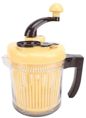 Robot de cuisine manuel, 2500ml Silencieux Hachoir à trois vitesses Hachoir Blender Lames en acier inoxydable Détachables et faciles à nettoyer Robot de cuisine à manivelle