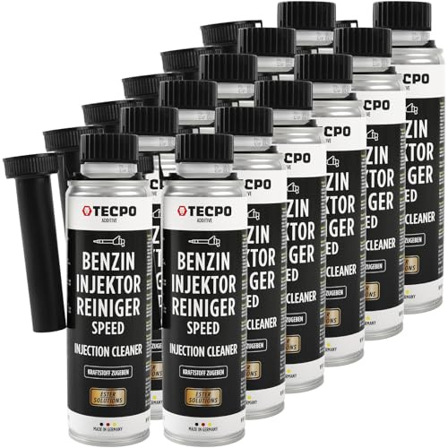 TECPO Benzin Injektor Reiniger, 300ml Additiv -Einspritzdüsen Additiv mit Ester Solution Direct Injection Speed Cleaner (12x 300ml)