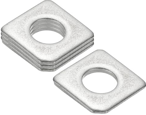 PATIKIL 4 Piezas Arandelas Cuadradas Biseladas M16, 16x35mm Arandelas Cuadradas Biseladas De Ángulo Perdido Placa De Soporte De Rodamiento Plano Acero Inoxidable 304 Para Pernos Cuña