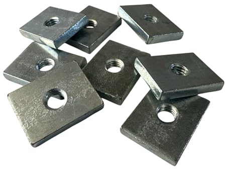 Schiebemutter M8 M10 rechteckige Form für gängige Profile 30 x 23 x 5 mm Stahl verzinkt (25, M8)