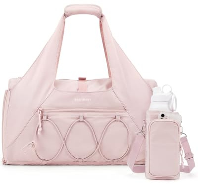 BAGSMART Sporttasche für Damen, leichte Reisetasche mit Schuhfach, Weekender mit Nassfach, Workout-Yoga-Tragetasche, Beige