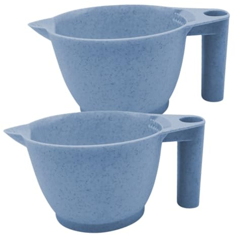 TOYZFRIENDY 2pezzi Ciotole Per Tintura Per Capelli Ciotole Per Mescolare Colori Per Capelli Per Tinture Professionali Manico Realizzate in Pp Resistente Lavabili e Riutilizzabili Adatte Per Mi