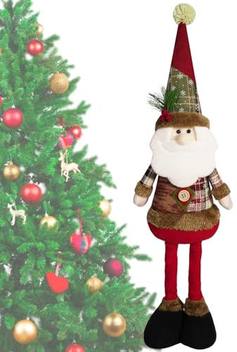 Generico Decorazioni Natalizie con Pupazzo di Neve, Figura in Piedi di Babbo Natale | Pupazzo di Neve di Natale con Gambe allungabili Decorazione Pupazzo di | Figura in Piedi del di per Porta