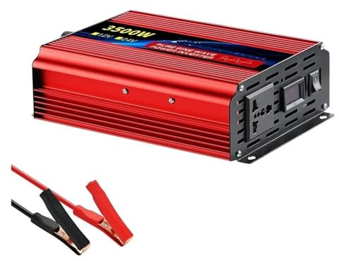 Transformateur Convertisseur Puissance Portable Prise Universelle Onduleur Sinusoïdal Pur DC 12 V/24 V vers AC 110 V/220 V 1600 W 2500 W 3500 W 4500 W 5000 W 6000 W(220V 60Hz,3500W 12V)