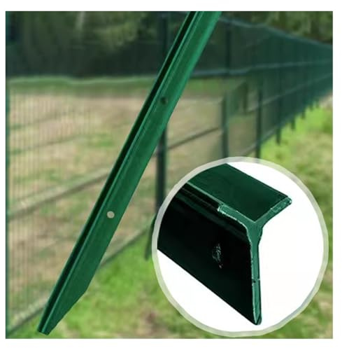 Steel Fence Post with Zip Ties, Metal Garden Fence Support, Grounded Stake Pillars for Durable Outdoor Fencing, Easy Installation and Stability