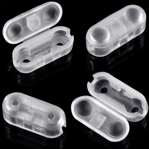 QIHAWN 30Pcs Transparent Ball Chain Connectors for Vertical Roller Blinds | 30pcs transparent blind ball chain connectors, durable plastic, snap-on install, fits vertical roman roller blind chains