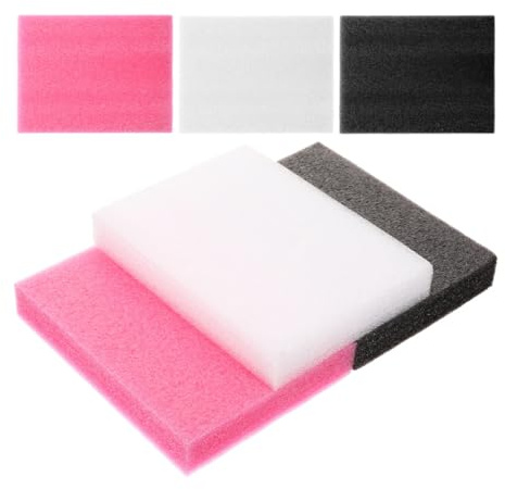 NESTINGHO 6 Almohadillas de Fieltro de Lana Perlada para Fieltrar Aguja, Tapete Grueso 15x10x3 Cm, Accesorios para Manualidades y Banco de Trabajo Taller, Kit de 3 Colores (,)