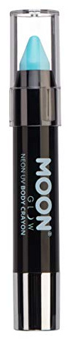 Moon Glow, Neon-UV-Lackstift-Körperkreide für Gesicht und Körper (Pastellblau)