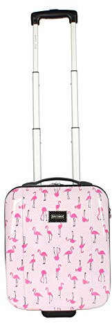 Betsey Johnson Designer-Untersitz-Gepäckkollektion – 38,1 cm Hartschalen-Handgepäck für Damen, leichte Untersitztasche mit 2 rollbaren Drehrädern, Flamingo-Strebe, Carry-On 15 Inch