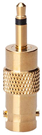 Keple Adaptateur BNC Mono 3,5 mm, BNC Femelle vers TS mâle 3,5 mm, connecteur bidirectionnel plaqué Or, Adaptateur de câble coaxial SDI pour caméra de Surveillance CCTV DVI Dab CB Radio Antenne