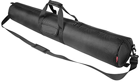 HEMMOTOP Tripod Bag, 47x7in All Sides Thick Tripod Carrying Case with Shoulder Strap and Handle, Heavy Duty Light Stand Bag with Two Zippered Pockets for Pool Cue, Speaker Stand -R12018