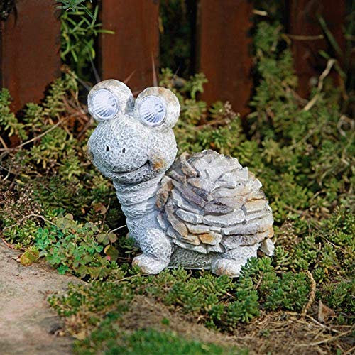 WLVG Sculpture de Jardin décoration Sculpture de Jardin extérieur clôtures Modernes Cour lumière Solaire Chemin passerelle Statues décoration de Jardin Figurine en résine Tortue Mignonne