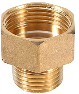 aqxreight - Raccordi riduttori idraulici, connettore rubinetto in ottone 1 / 2PT maschio e 3 / 4PT femmina filettatura tubo dell'acqua giardino adattatore riduttore boccola esagonale