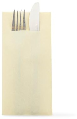 Sovie HORECA Besteckserviette in Creme aus Linclass® Airlaid, stoffähnlich Einweg-Serviette, ideal für Gastronomie & Private Feiern, 40 x 40 cm, 1/8 Falz, 75 Stück