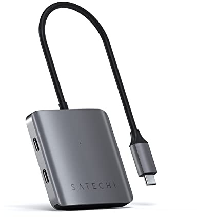 SATECHI 4-in-1 USB-C Hub Multiport Datenadapter mit 4 x 5-Gbit/s-Anschlüssen, Robustes Aluminiumdesign – für MacBook, Chromebook, Windows und mehr (Keine Lade- oder Videoausgabe)