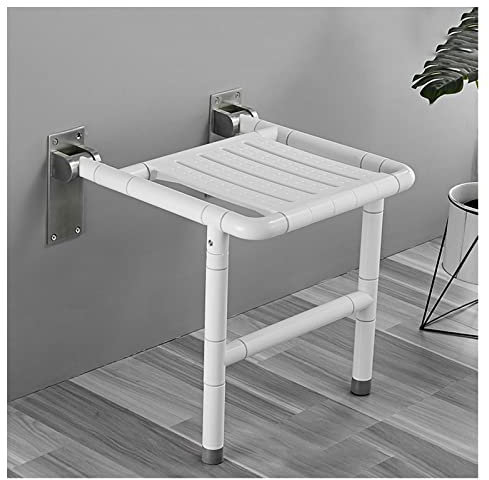 Duschhocker Klappbar Wandmontage, Klapphocker Weiß, Badezimmer Rutschfest Hocker Klappbar, Faltbar Duschsitz für Senioren, Wand Klappsitz Dusche, Klappbar Duschstuhl mit Armlehne oder Stütz(Color:E)