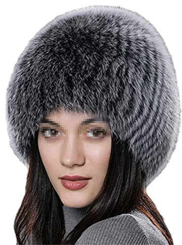keusyoi Damen Winter Pelzmütze Strickfell Hüte Outdoor Warm Fellmützen Frauen Russische Bombermützen