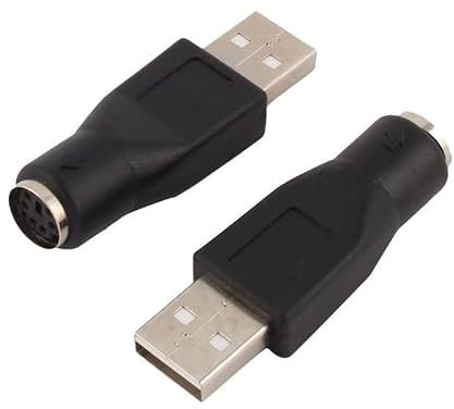 REACHYEA Adaptador USB macho portátil a PS/2 hembra convertidor USB para PC a Sony PS2 teclado mouse