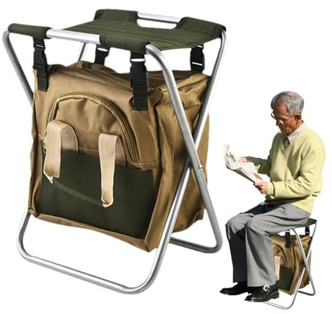 itrimaka Klappbarer Gartenhocker, Gartenhocker mit Tasche,Zusammenklappbarer Mehrzweckhocker - Gartengeschenke, Gartengeräteträger, tragbarer Stuhlsitz, Campinghocker für Mama oder Papa