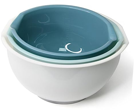 Ciieeo Set 3 Pezzi Ciotole di Plastica per Insalata e Frutta, Multiuso Design Raffinato, Materiale Plastico Resistente, per Bar e Decorazione